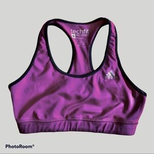 Adidas Sports Bra Tech Fit ￼Climacool Size Small Pinkish Purple Black